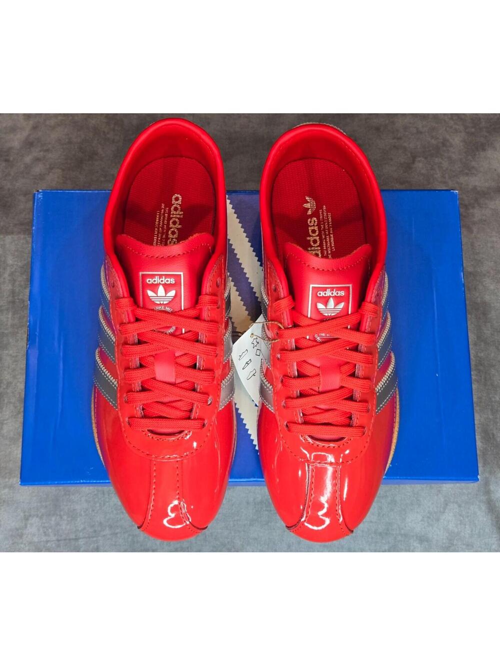 adidas Originals Tokyo Patent Red Silver Metallic (JQ0596) Women's Size 6 - Picture 5 of 7